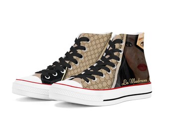 Women's  High Top Converse | Converse all Star Style 100x100  personalized to your liking. Customized colors, texts, photos, illustrations.