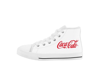 Converse Sneakers with Coca-Cola Logo Parody (Caca Culo) | Bold and Playful Style