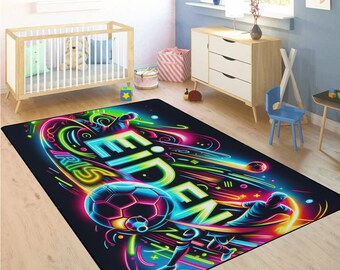 Estupenda alfombra personalizada para habitación Gammer. También puedo hacer el diseño para ti. ¡Mira la descripción! Alfombra de sala de estar