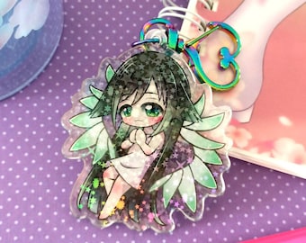 Saya no Uta Holographic Acrylic Charm | Visual Novel Inspired | Japanese Horror Fashion | Kawaii Accessories for Keys, Bags and Stationery