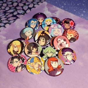 Pocket Monster Trainer Button Pin | Monster inspiriert | Süße Accessoires für Rucksäcke, Jacken und Kleidung