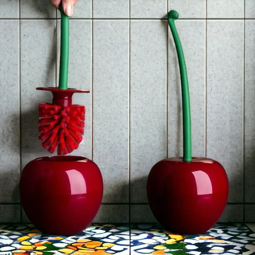 Cherry Toilet Brush Toilet Brush Holder Toilet Bowl - Etsy UK