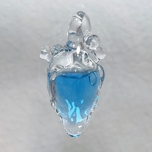 Glas leere Herz Anhänger, Glasherz Parfüm Flasche Halskette, nachfüllbare Fläschchen für ätherisches Öl, Glas Hexe Vampir Herz, wahres Herz Geschenk