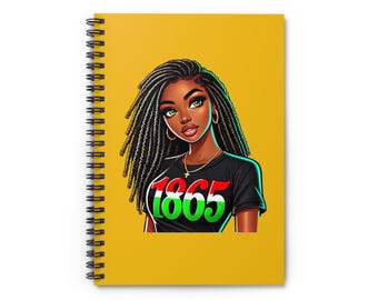 Juneteenth Afrocentric Spiral Notebook: Black Heritage Journal