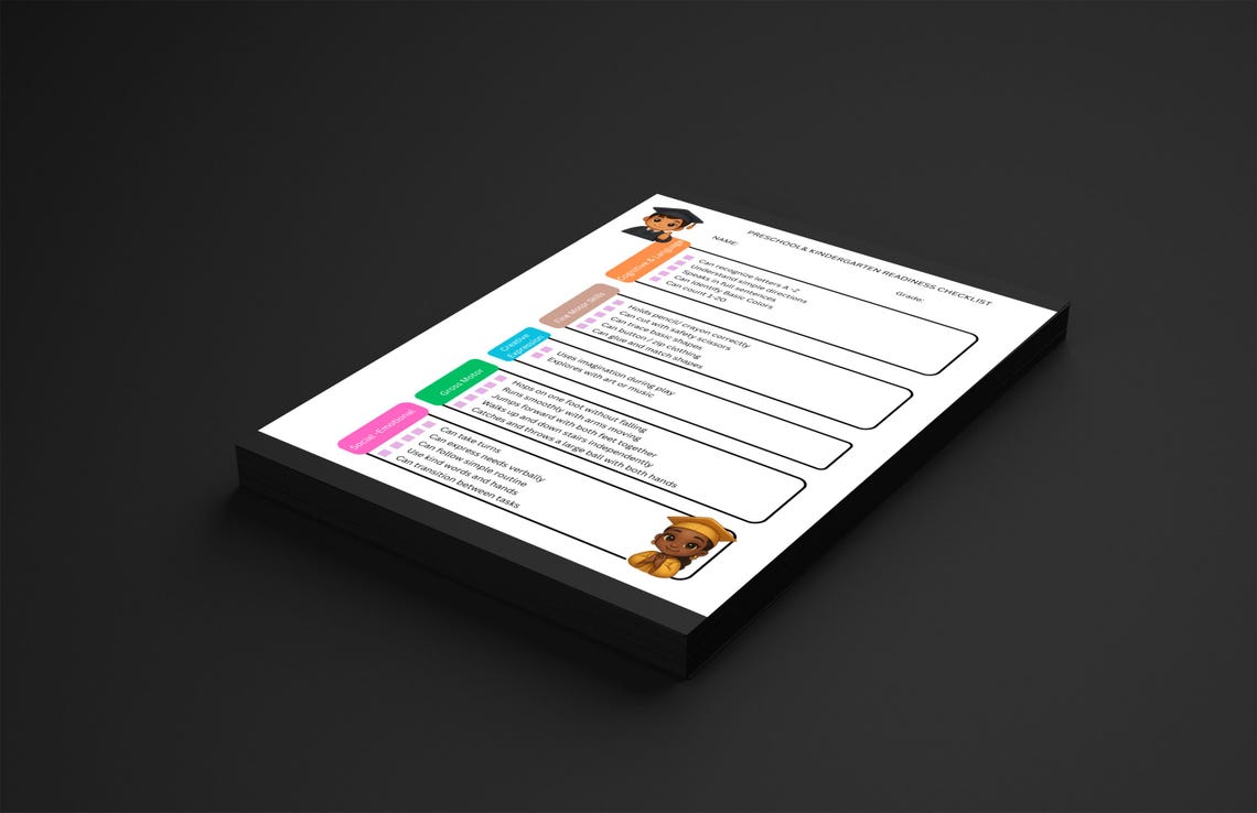 Preschool & Kindergarten Readiness Checklist, Back to School - Etsy