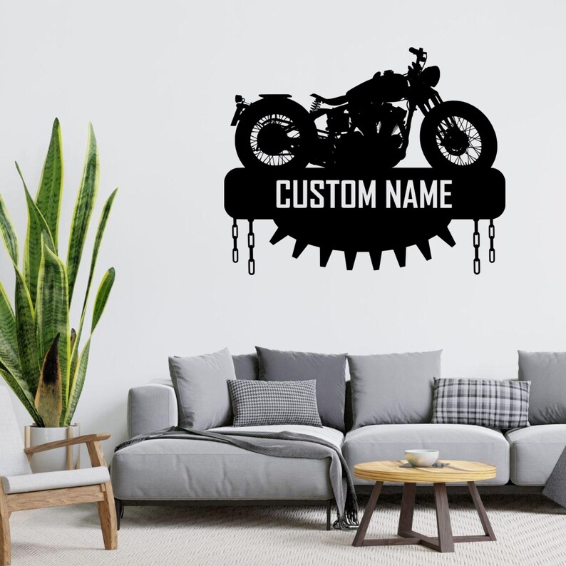 Harley Davidson Metal Motorcycle Wall Decor Wall Decor Led Etsy