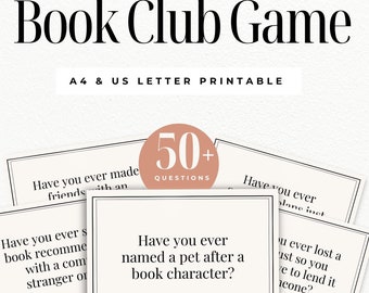 Have You Ever Printable Cards for Book Clubs, Fun Icebreaker, Bookish Reading Night Party, Book Club Ideas, Reader Confession, Activities