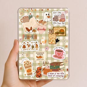 Cozy Autumn Kindle Insert for Clear Case | Fall Printable Kindle Cover | Pumpkin Spice, Cozy Girl Aesthetic | Kindle Paperwhite