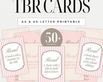 56 Printable Romance TBR Cards, Romance Reader Cards, Coquette Pink Aesthetic, Fun Reading Prompts, To Be Read Activity, Reading Challenge