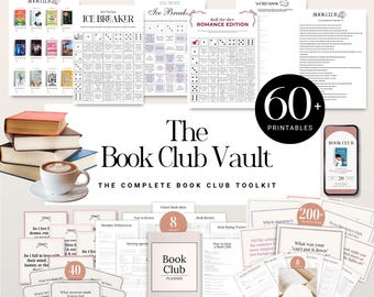 Printable Book Club Bundle | Games, Planners and Discussion Cards | Instant Download PDF