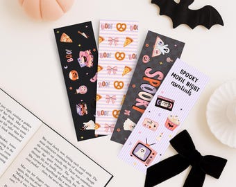 Halloween Bookmark Bundle | Printable Spooky Cute Bookmarks | Ghost Bookmark | Book Lover Gift | BookTok Bookmark