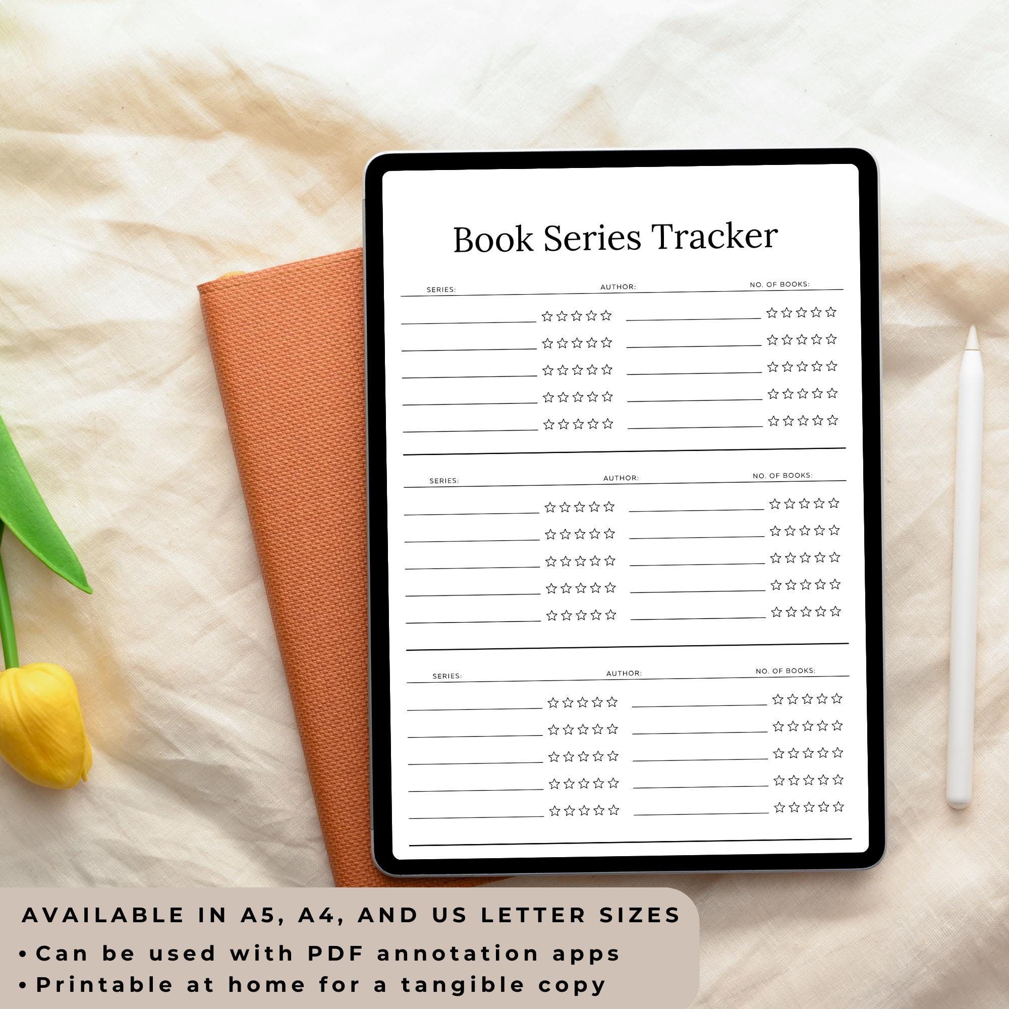 Tracking Books Read Book Series Tracker Printable, Reading Log for Book Series, Track Books ...