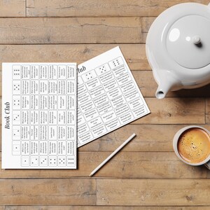Book Club Discussion Questions Printable, Book Club Cards, Discussion Prompts, Book Review Dice Game, Get To Know You, Book Club Ice Breaker image 3