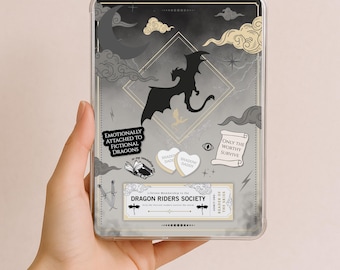 Dragon Rider Printable Kindle Insert, Fantasy Kindle Paper Insert, Romantic Fantasy Printable, Bookish Accessory, Shadow & Storm, Romantasy