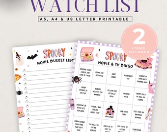 Spooky Reading Bundle | Halloween Reading Tracker, Reading Bingo, Reading List Printable, October TBR