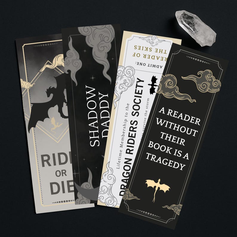 Dragon Rider Bookmark, Fantasy Bookmark, Romantasy Bookish Gift, Cute Reading Accessories, Book Club Gift, Lovers, Spicy Fantasy Bookmarks image 8