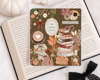 Printable Kobo Insert | Cozy Autumn Aesthetic My Happy Place | Bookish Fall Kobo Case Digital Download