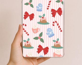 Cozy Christmas Kindle Insert for Clear Case, Christmas Bookish Collage Kindle Insert,  Printable Kindle Cover, Cozy Reading Kindle Cover Art