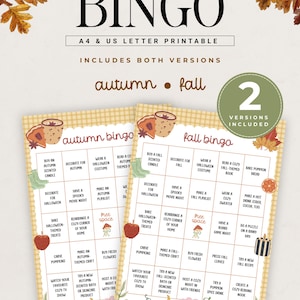 Fall Bingo Printable, Autumn Bingo Game, Fall Bucket List Challenge, Cozy Season Activities, Family Activity, Cozy Fall Activity