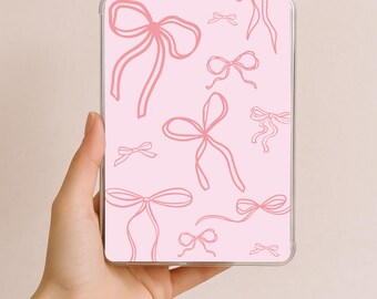 Printable Coquette Kindle Insert, Cute Pink Bow E-Reader Accessory, Bookish Gifts, Soft Girl Era, Paperwhite, Trendy Pink Bow Kindle