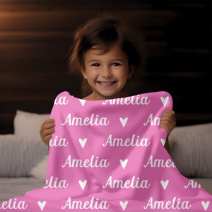 Personalized Custom Blanket, Name Blanket, Girl Blanket, Boy Blanket, Kids Blanket, Custom Gift, Baby Blanket, Personalized Gift, Throw
