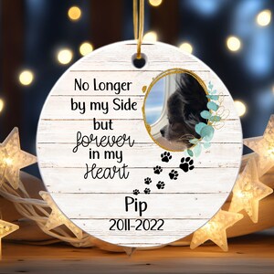 Personalized Pet Ornament, Pet Memorial Ornament, Custom Dog Christmas Ornament,  Custom Cat Christmas Photo Ornament, Pet Portrait Ornament