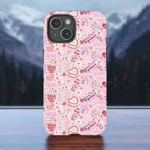 Y2K Phone Case, Girly Y2k Cell Phone Case, Pink Girly Phone Case, Pink Y2k Girly Aesthetic, Tough Phone Case for iPhone, Samsung, and Pixel