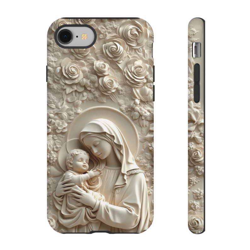 Mother Mary Holding Baby Jesus Phone Case, Christian Phone Case, Catholic Phone Case, iPhone 15 and more, Google Pixel, Samsung Phone Cases image 8