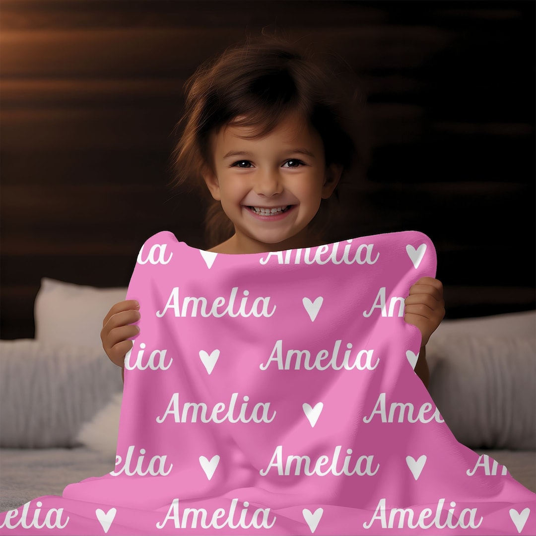 Personalized Custom Blanket, Name Blanket, Girl Blanket, Boy Blanket