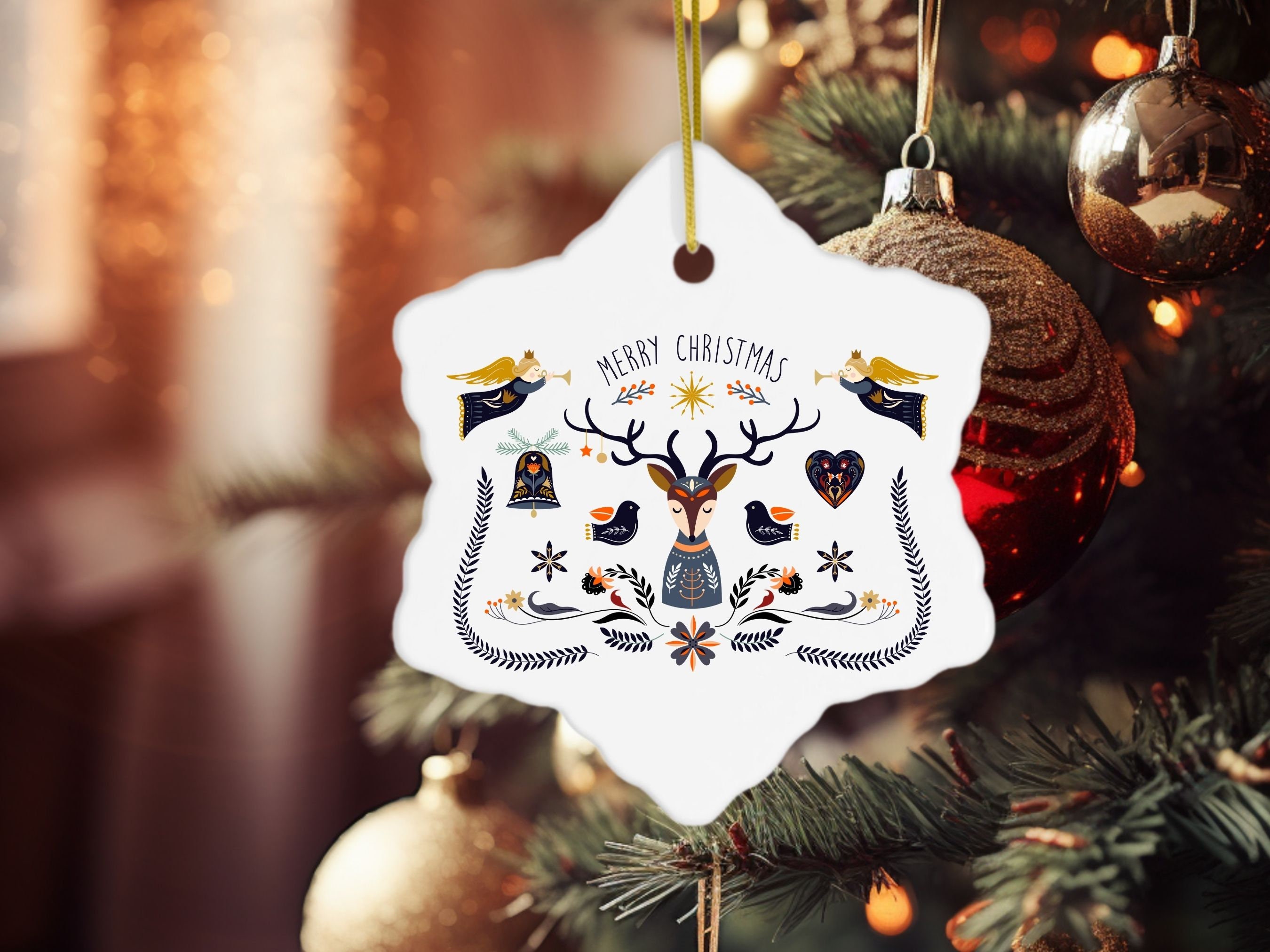 スカンジナビアのクリスマスオーナメント、フォークアート