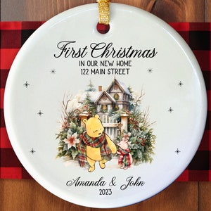 First Christmas Ornament, First Christmas in New Home Ornament, Housewarming Gift Idea, Best Holiday Gifts, Classic Pooh Gift