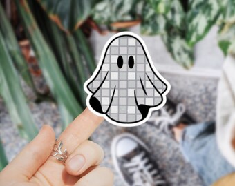 Cute Ghost Sticker, Disco Ball Ghost Sticker, Halloween Ghost Sticker, Disco Halloween Ghost Sticker, Laptop Sticker, Kindle, Vinyl Decal