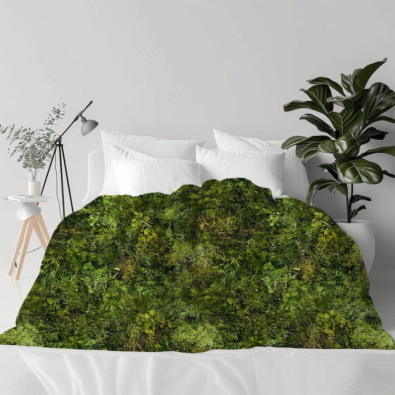 Moss Blanket, Fantasy Forest Throw Blanket, Cottagecore Blanket, Whimsical Nature Blanket, Faux 3D Moss Blanket, Nature Lover Moss Blanket
