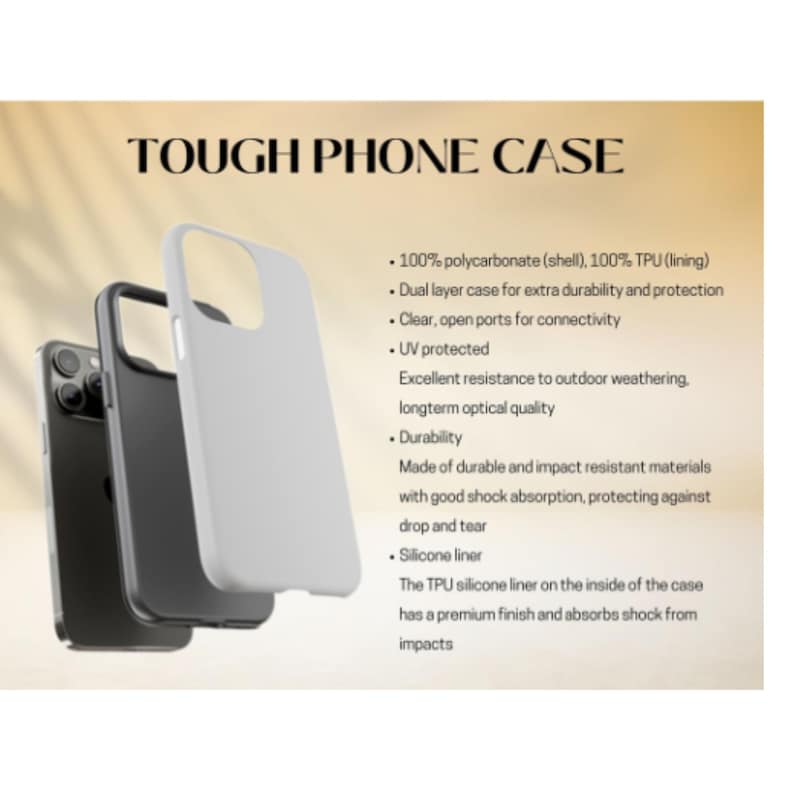 Op de afbeelding: Een witte telefoonhoes met een duidelijke, open poort voor connectiviteit. De hoes is gemaakt van duurzame en schokbestendige materialen met goede schokabsorptie, die beschermt tegen vallen en scheuren. De TPU-siliconen voering aan de binnenkant van de hoes heeft een premium afwerking en absorbeert schokken.