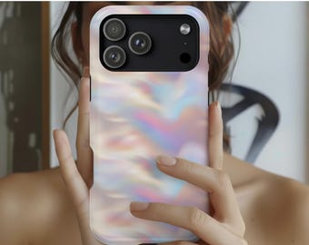 Funda de nácar para iPhone, funda protectora MagSafe para iPhone, funda iridiscente de concha de abulón, iPhone 17, regalo para ella