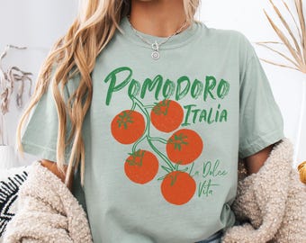 T-shirt Graphique "Transplantation" - Motif Tomates Douces, Couleur Gris Chiné, Unisexe Adulte - Neuf Avec étiquettes