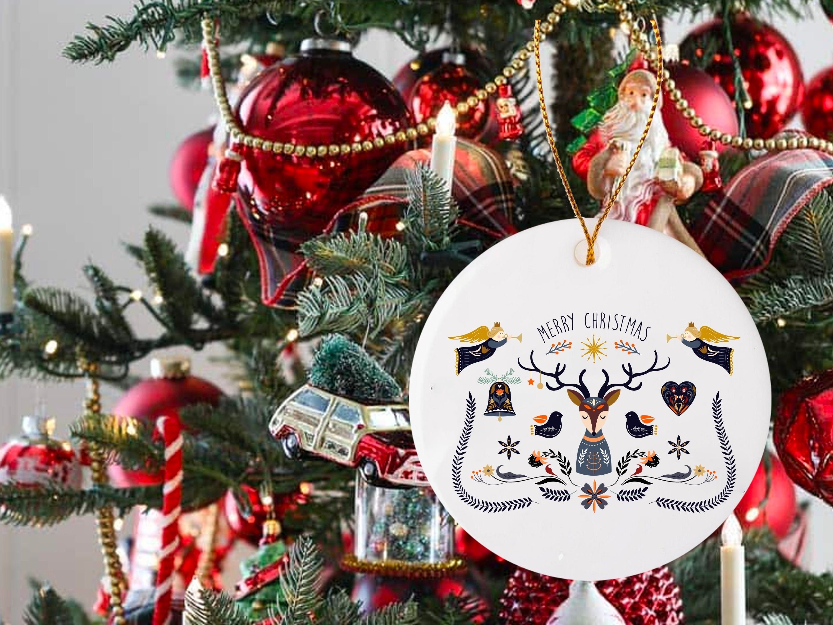 スカンジナビアのクリスマスオーナメント、フォークアート