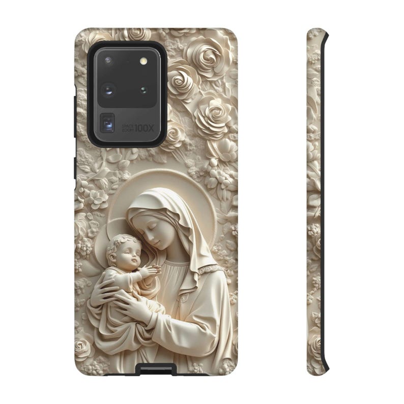 Mother Mary Holding Baby Jesus Phone Case, Christian Phone Case, Catholic Phone Case, iPhone 15 and more, Google Pixel, Samsung Phone Cases image 7