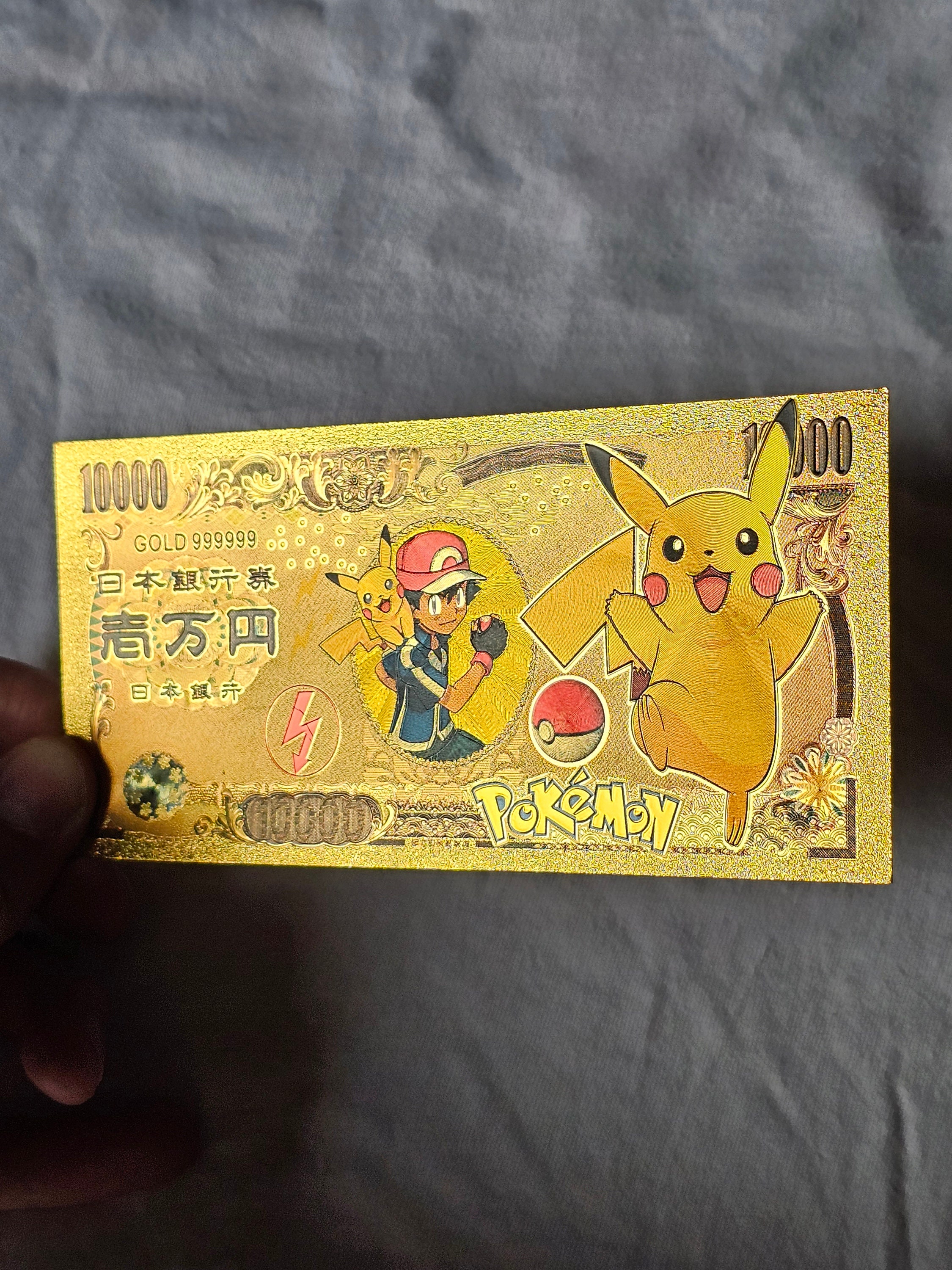 Comprar Caja de cartas de Pokemon Gold Pikachu, 11-55 Uds., dorado