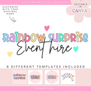 CANVA logo template, branding, editable logo, custom logo
