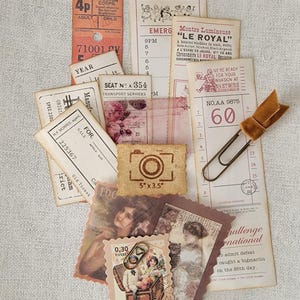 Creative Journaling Supplies Vintage Style Journal Kit Paper Collection Handmade Decorative Folio Shabby Chic Design Floral Elements Journal Decoration Materials Memory Keeping Supplies Scrapbook Project Essentials Vintage Inspired Pages