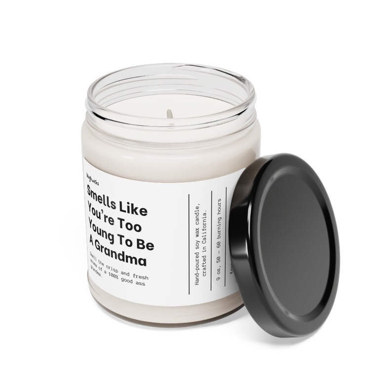 Smells Like Too Young Grandma Candle, Gift for Grandmother, Grandma