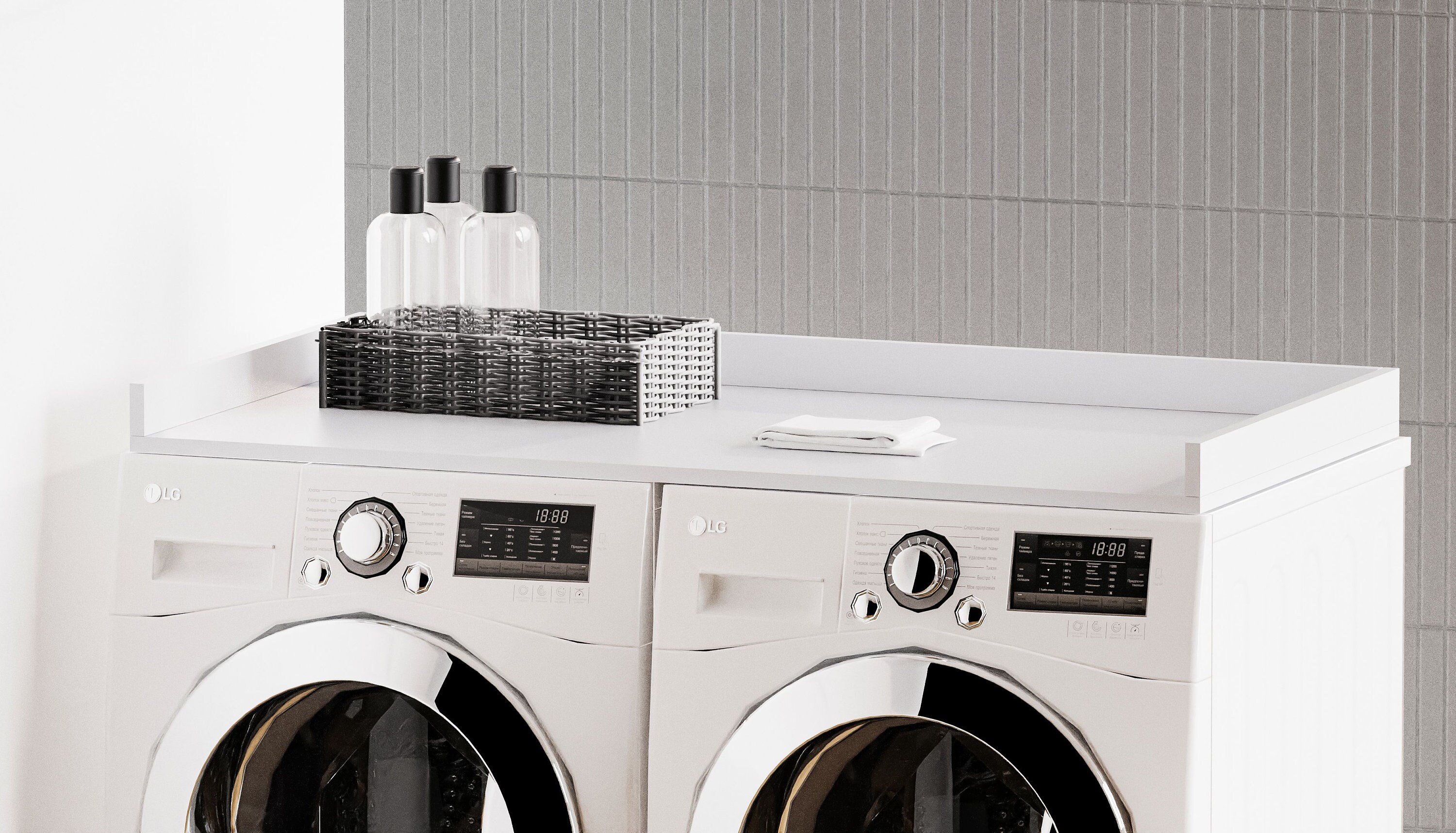 Washer and Dryer Countertop Made With Recycled Wood Etsy