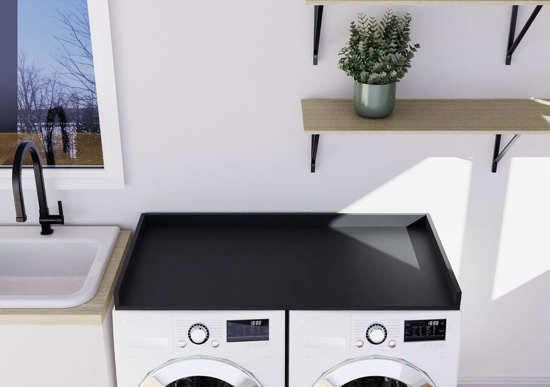 Washer and Dryer Countertop Made With Recycled Wood Etsy