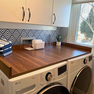 Laundry Countertop (6 colors),  for frontloading washer dryer units and laundry room organization, new folding area, more laundry storage