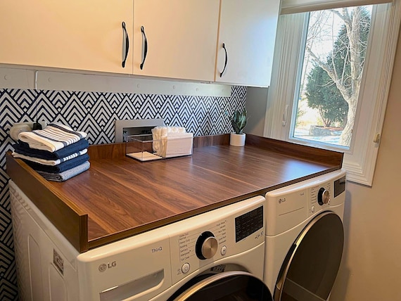 Laundry Countertop (6 colors),  for frontloading washer dryer units and laundry room organization, new folding area, more laundry storage