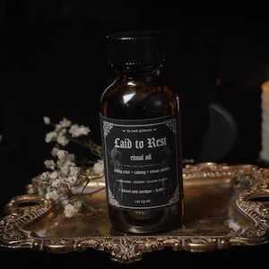 Laid to Rest Ritual Oil | Anxiety Relief | Ritual Oil | Calming | Relaxation | Stress Relief | Banish Negative Thoughts | Goth Witch