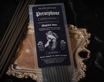 Persephone Incense | Dark Goddess | Witchcraft | Dark Feminine | Green Witch | Ritual Incense | Abundance | Balance | Goth Witch