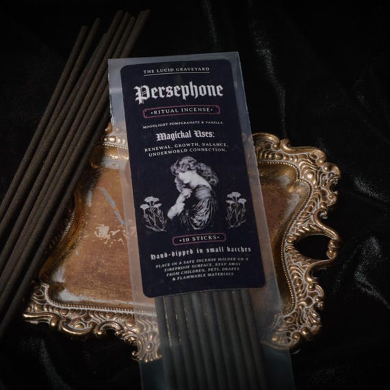 Persephone Incense | Dark Goddess | Witchcraft | Dark Feminine | Green Witch | Ritual Incense | Abundance | Balance | Deity