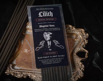 Lilith Incense | Dark Goddess | Witchcraft | Dark Feminine | Personal Power | Ritual Incense | Sensuality | Goth Witch